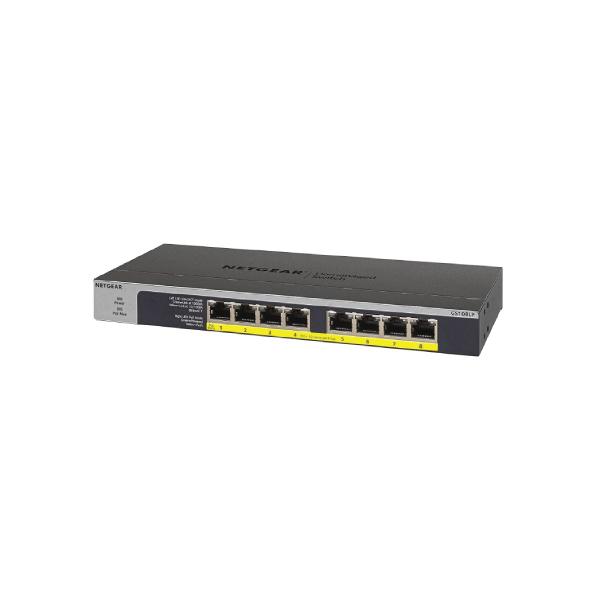 NETGEAR GS108LP 8-PORT ProSafe GIGABIT PoE UNMANAGED RACKMOUNT SWITCH