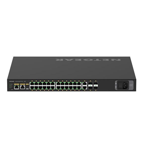NETGEAR M4250-26G4XF-PoE+ (GSM4230PX) 24-PORT 1G PoE+(480W) + 2 GIGABIT COPPER + 4-PORTS SFP+ AV LINE L2 MANAGED RACKMOUNT SWITCH
