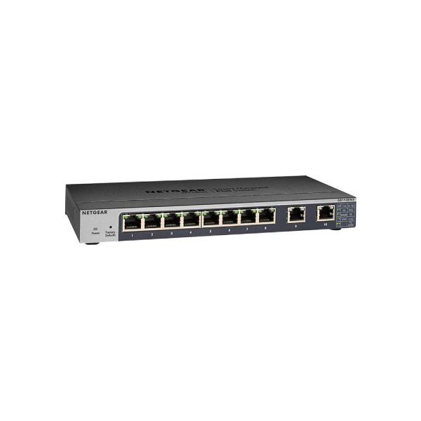 NETGEAR GS110EMX 8-PORT GIGABIT COPPER + 2-PORT MULTI-GIG COPPER PLUS MANAGED DESKTOP SWITCH