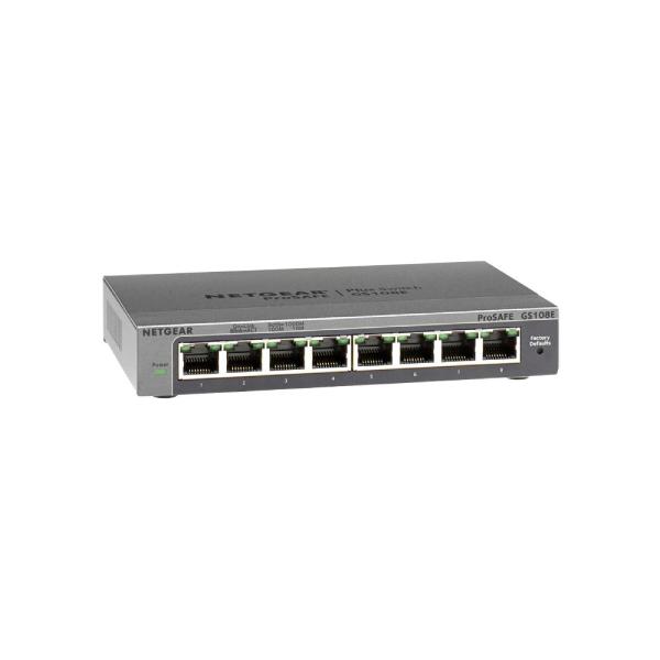 NETGEAR GS108E 8-PORT GIGABIT SMART MANAGED PLUS DESKTOP SWITCH